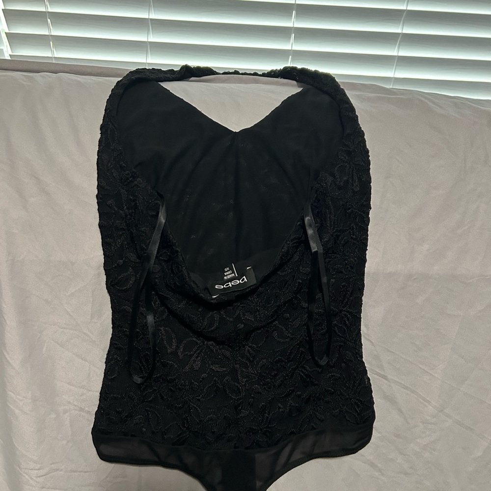 Bebe Halter Bodysuit Women’s XS Black